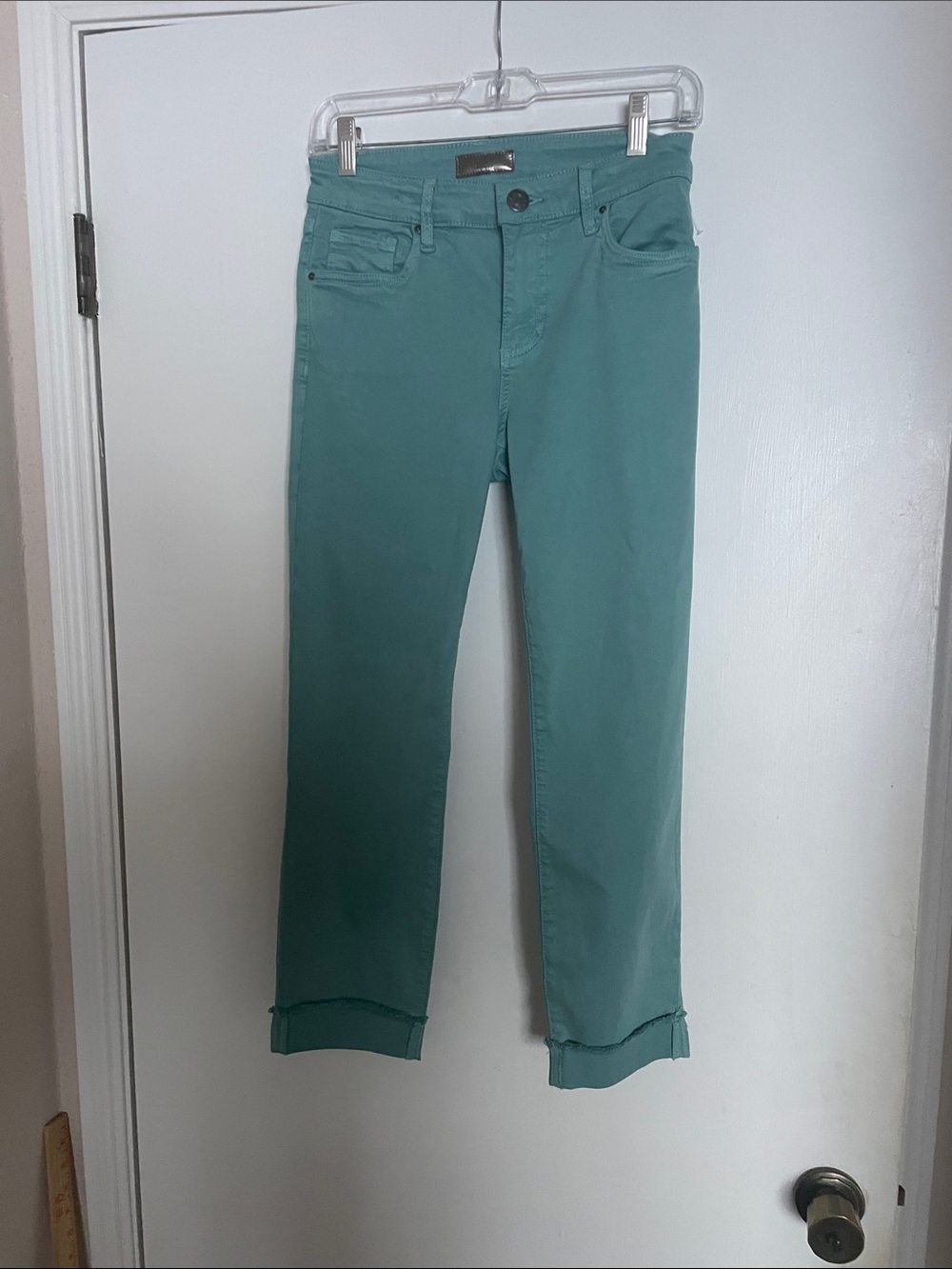 Kut from the Kloth Teal Cropped Straight Jeans